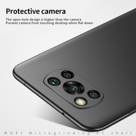 For Xiaomi POCO X3/X3 NFC MOFI Frosted PC Ultra-thin Hard Case(Black)