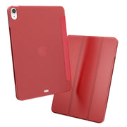 For iPad Air 11 2024 / Air 2022 10.9 Three-folding Surface Leather Matte TPU Bottom Smart Tablet Case(Rose gold)