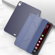 For iPad Air 2024 / Air 2022 10.9 Multi-folding Matte Surface Leather Smart Tablet Case(Dark Blue) - iPad Air (2022) / (2020) 10.9 Cases by PMC TechLife | Online Shopping South Africa | PMC TechLife | Buy Now Pay Later Mobicred