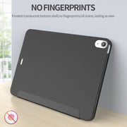 For iPad Air 2024 / Air 2022 10.9 Multi-folding Matte Surface Leather Smart Tablet Case(Dark Blue)