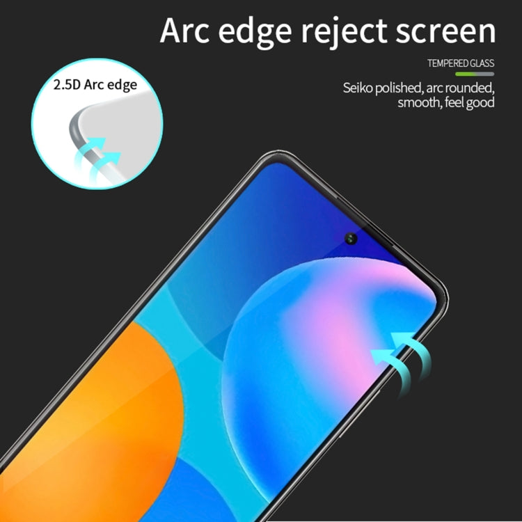 For Huawei Y7a 2020 MOFI 9H 2.5D Full Screen Tempered Glass Film(Black)