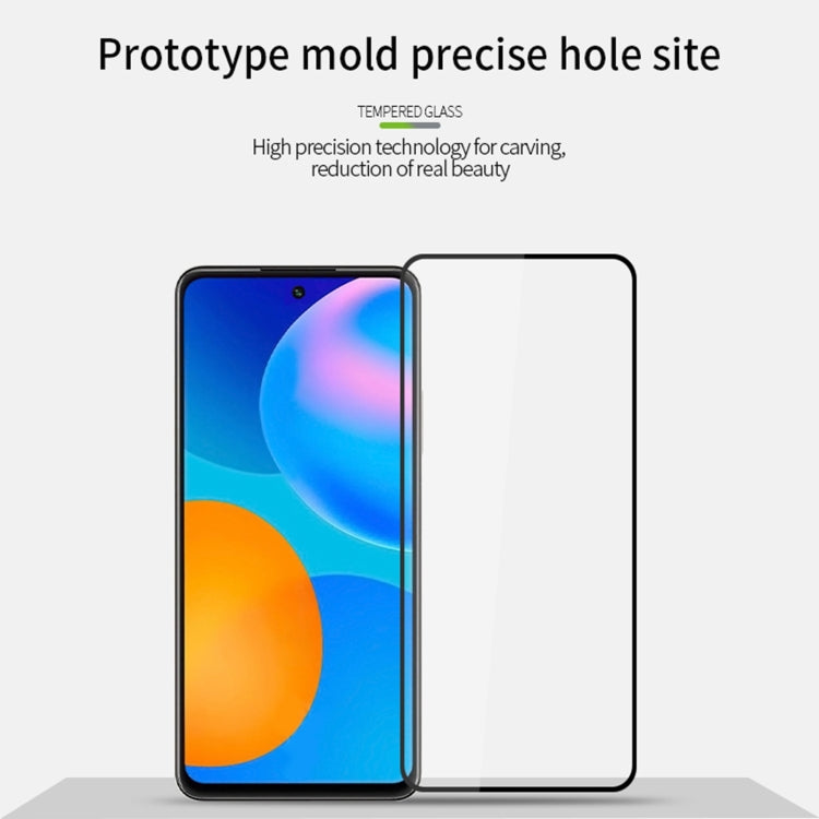 For Huawei Y7a 2020 MOFI 9H 2.5D Full Screen Tempered Glass Film(Black)