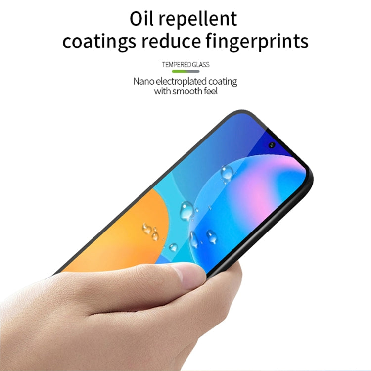 For Huawei Y7a 2020 MOFI 9H 2.5D Full Screen Tempered Glass Film(Black)