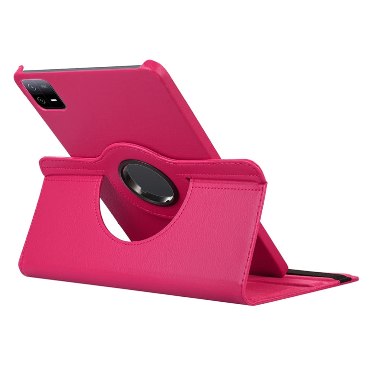 For Xiaomi Pad 6 / Pad 6 Pro ENKAY 360 Degree Rotation Stand Litchi Leather Smart Tablet Case(Rose)