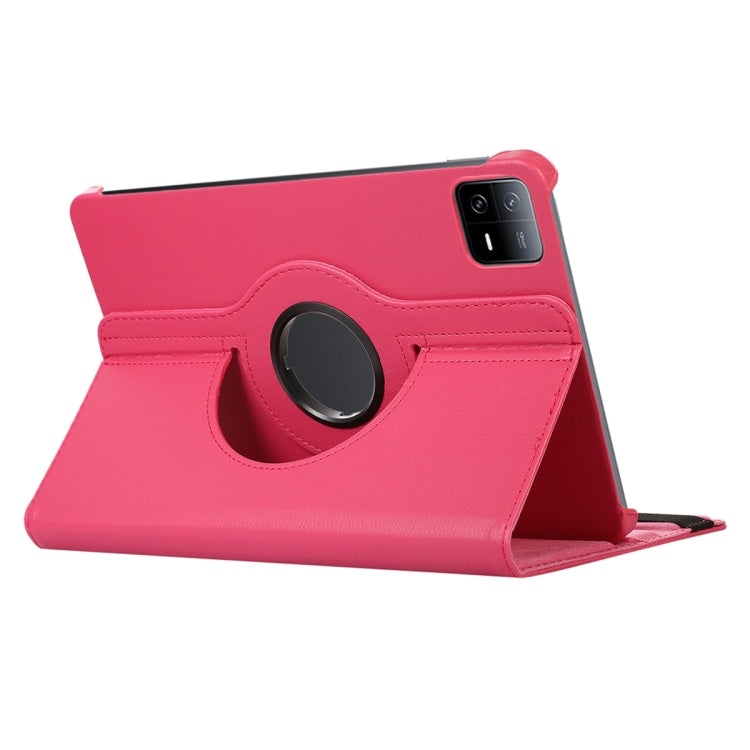 For Xiaomi Pad 6 / Pad 6 Pro ENKAY 360 Degree Rotation Stand Litchi Leather Smart Tablet Case(Rose)