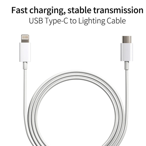 SDC-20W 2 in 1 PD 20W USB-C / Type-C Travel Charger + 3A PD3.0 USB-C / Type-C to 8 Pin Fast Charge Data Cable Set, Cable Length: 2m, EU Plug