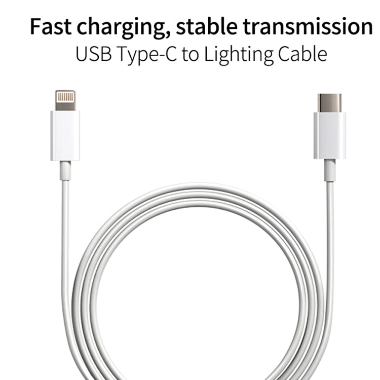 SDC-20W 2 in 1 PD 20W USB-C / Type-C Travel Charger + 3A PD3.0 USB-C / Type-C to 8 Pin Fast Charge Data Cable Set, Cable Length: 2m, EU Plug
