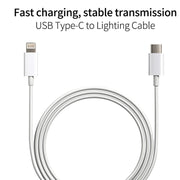 SDC-20W 2 in 1 PD 20W USB-C / Type-C Travel Charger + 3A PD3.0 USB-C / Type-C to 8 Pin Fast Charge Data Cable Set, Cable Length: 2m, US Plug