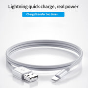 XJ-017 3A USB Male to 8 Pin Male Fast Charging Data Cable,  Length: 1m