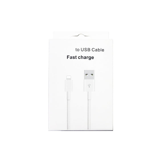 XJ-017 3A USB Male to 8 Pin Male Fast Charging Data Cable,  Length: 1m