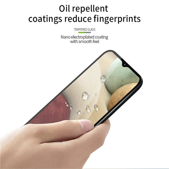 For Samsung Galaxy A12 MOFI 9H 2.5D Full Screen Tempered Glass Film(Black)