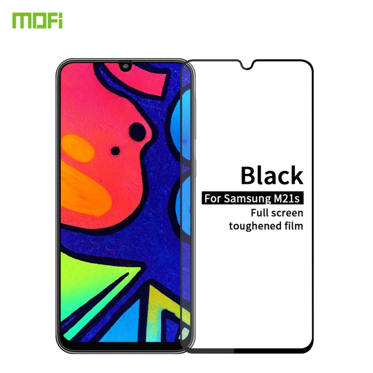 For Samsung Galaxy M21S MOFI 9H 2.5D Full Screen Tempered Glass Film(Black)