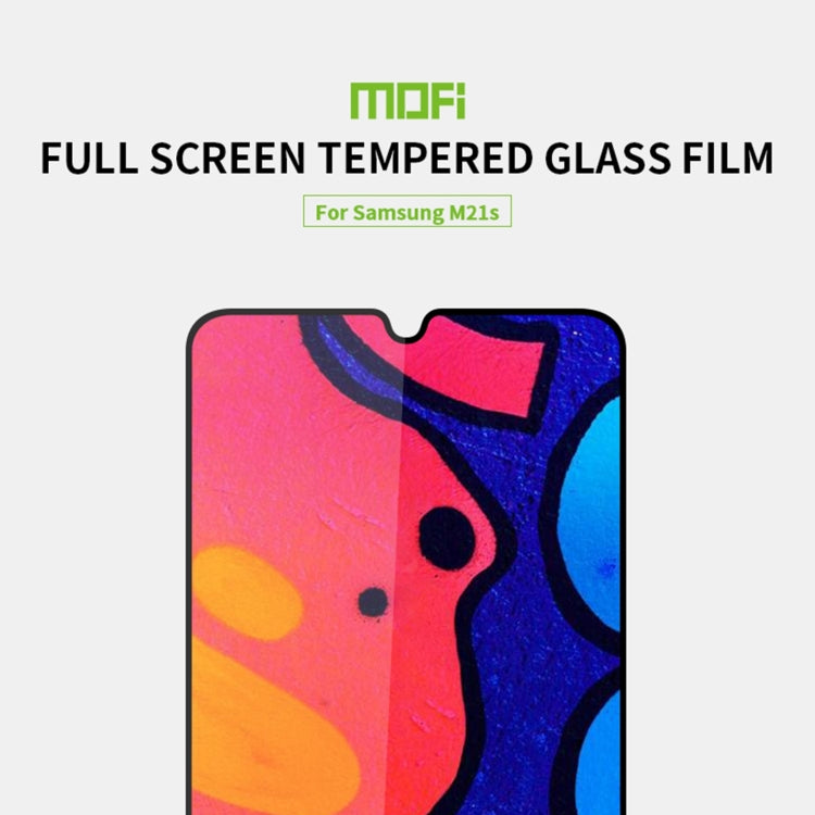 For Samsung Galaxy M21S MOFI 9H 2.5D Full Screen Tempered Glass Film(Black)