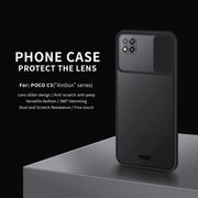 For Xiaomi Poco C3 MOFI Xing Dun Series Translucent Frosted PC + TPU Privacy Anti-glare Shockproof All-inclusive Protective Case(Black)
