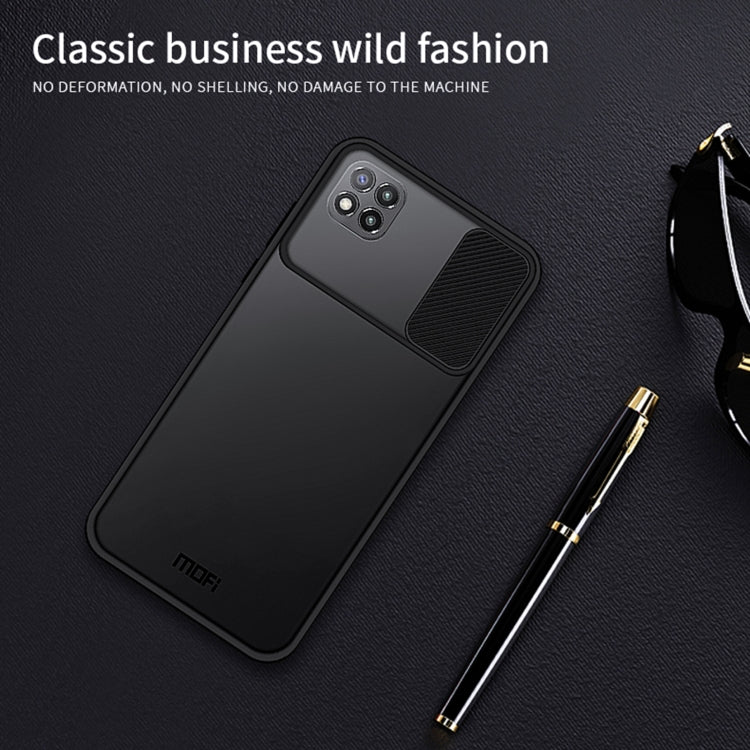 For Xiaomi Poco C3 MOFI Xing Dun Series Translucent Frosted PC + TPU Privacy Anti-glare Shockproof All-inclusive Protective Case(Black)