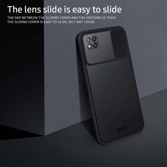 For Xiaomi Poco C3 MOFI Xing Dun Series Translucent Frosted PC + TPU Privacy Anti-glare Shockproof All-inclusive Protective Case(Black)