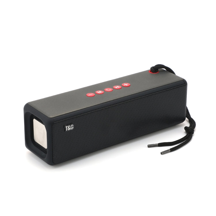 T&G TG271 TWS Subwoofer Bluetooth Speaker With Braided Rope, Support USB/AUX/TF Card/FM(Black)