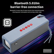 T&G TG271 TWS Subwoofer Bluetooth Speaker With Braided Rope, Support USB/AUX/TF Card/FM(Green)