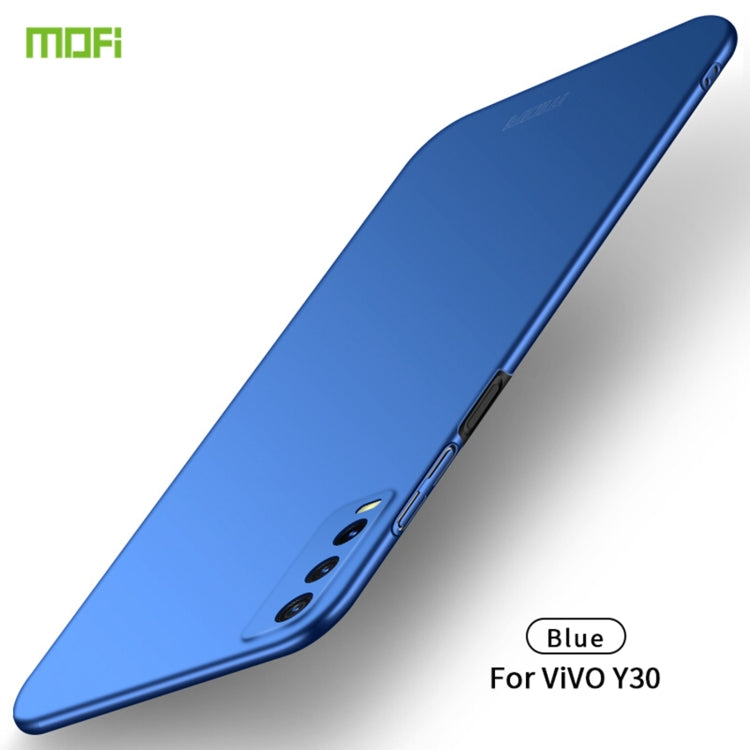 For vivo Y30 MOFI Frosted PC Ultra-thin Hard Case (Blue)