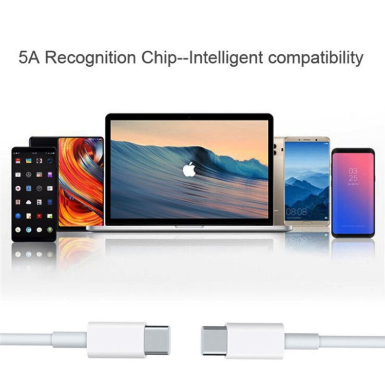 PD65W-A9 PD 65W Dual Dort USB-C / Type-C + Dual USB Charger with 5A USB-C / Type-C to USB-C / Type-C Fast Charging Cable for Apple MacBook Series EU Plug
