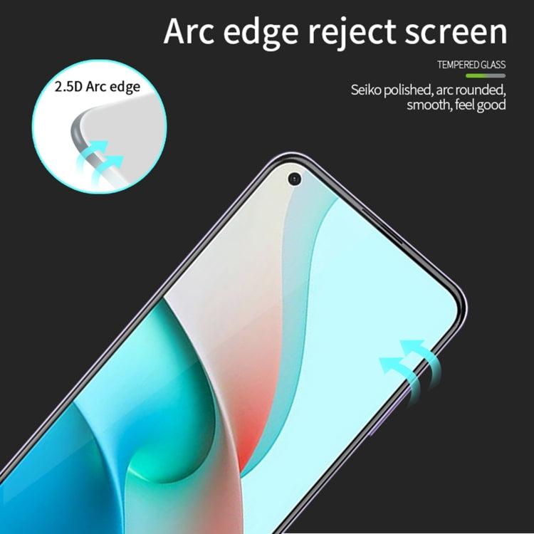 For Xiaomi Redmi Note9 5G MOFI 9H 2.5D Full Screen Tempered Glass Film(Black)