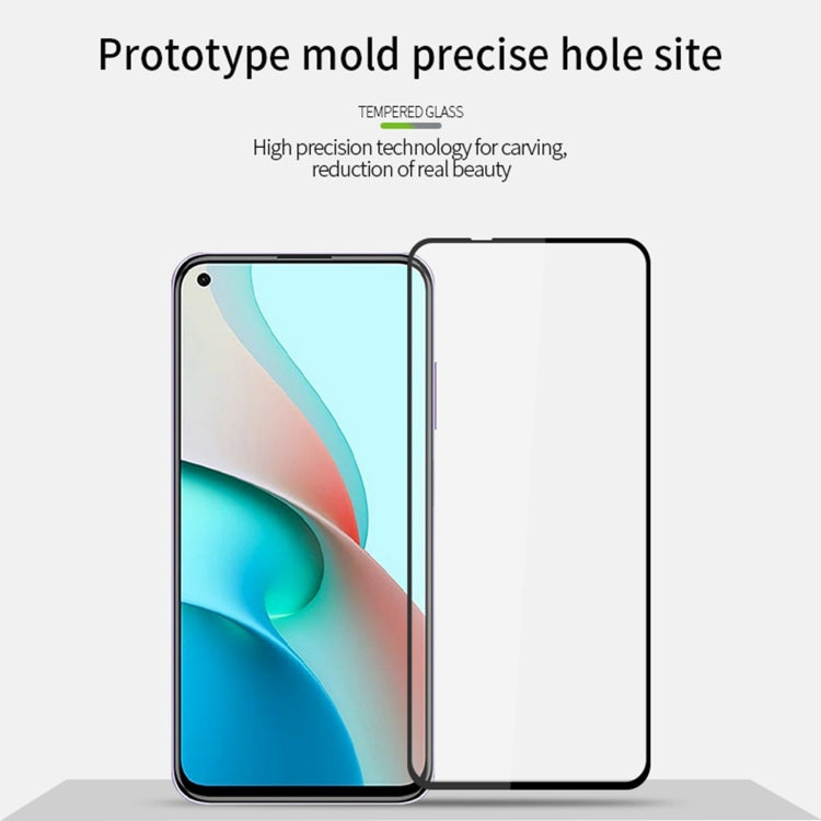 For Xiaomi Redmi Note9 5G MOFI 9H 2.5D Full Screen Tempered Glass Film(Black)