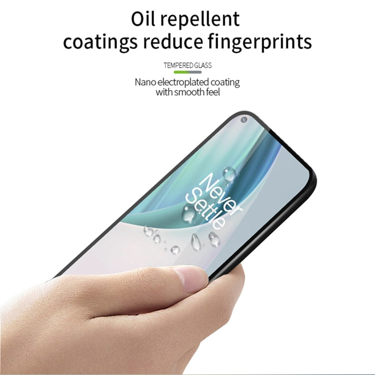 For OnePlus Nord N10 MOFI 9H 2.5D Full Screen Tempered Glass Film(Black)