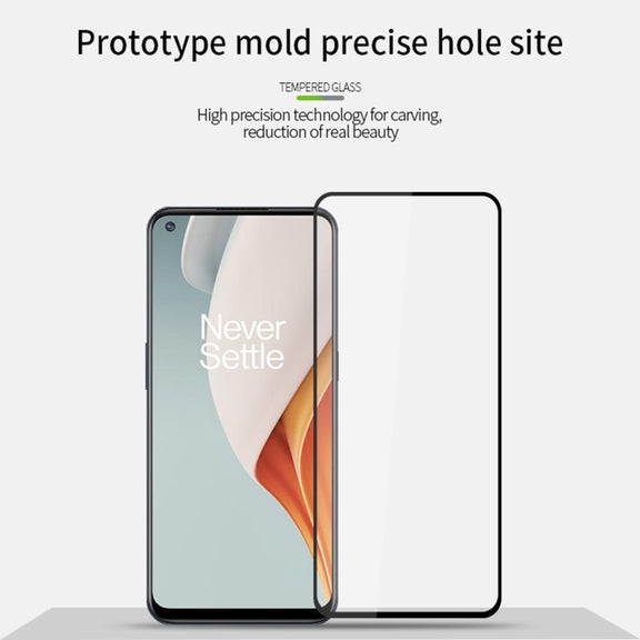 For OnePlus Nord N100 MOFI 9H 2.5D Full Screen Tempered Glass Film(Black)