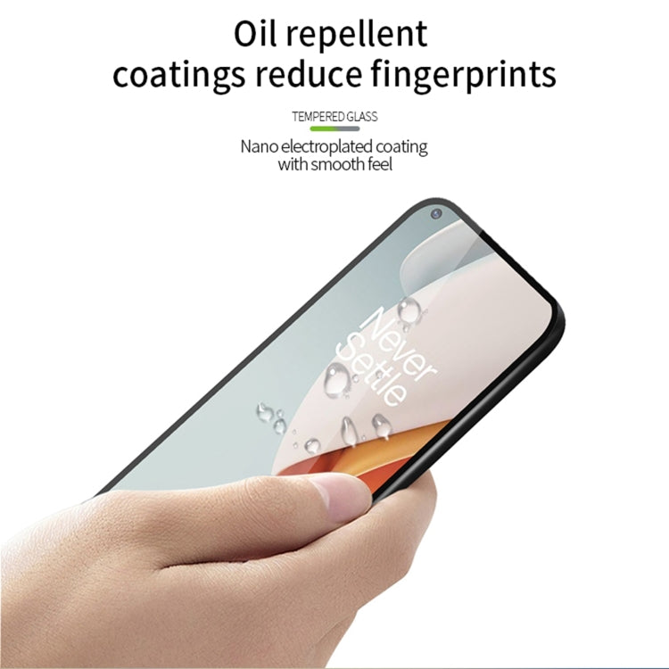 For OnePlus Nord N100 MOFI 9H 2.5D Full Screen Tempered Glass Film(Black)