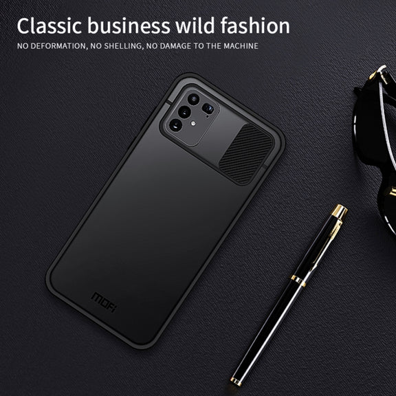 For Samsung Galaxy S10 Lite MOFI Xing Dun Series Translucent Frosted PC + TPU Privacy Anti-glare Shockproof All-inclusive Protective Case(Black)