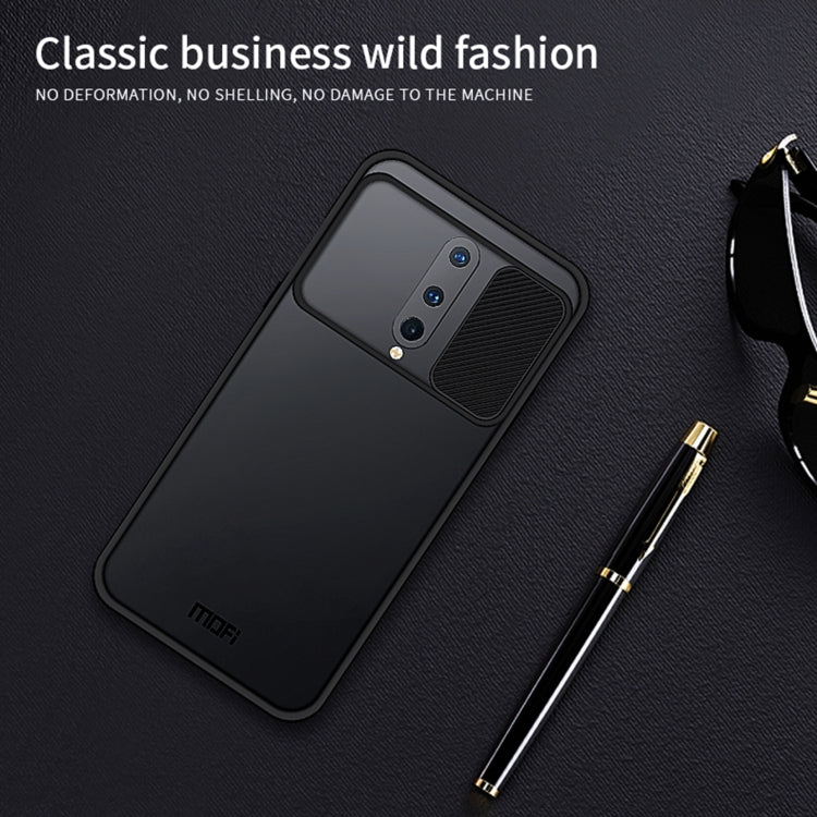 For OnePlus 8 MOFI Xing Dun Series Translucent Frosted PC + TPU Privacy Anti-glare Shockproof All-inclusive Protective Case(Black)