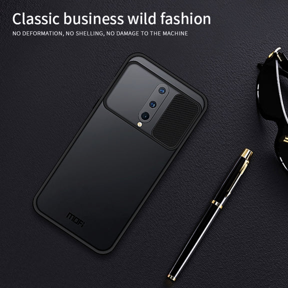 For OnePlus 8 MOFI Xing Dun Series Translucent Frosted PC + TPU Privacy Anti-glare Shockproof All-inclusive Protective Case(Black)