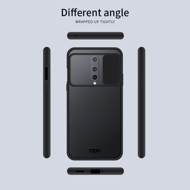 For OnePlus 8 MOFI Xing Dun Series Translucent Frosted PC + TPU Privacy Anti-glare Shockproof All-inclusive Protective Case(Black)