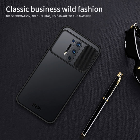 For OnePlus 8 Pro MOFI Xing Dun Series Translucent Frosted PC + TPU Privacy Anti-glare Shockproof All-inclusive Protective Case(Black)