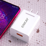 ENKAY Hat-Prince U036 18W USB QC3.0 Fast Charging Travel Charger Power Adapter, US Plug