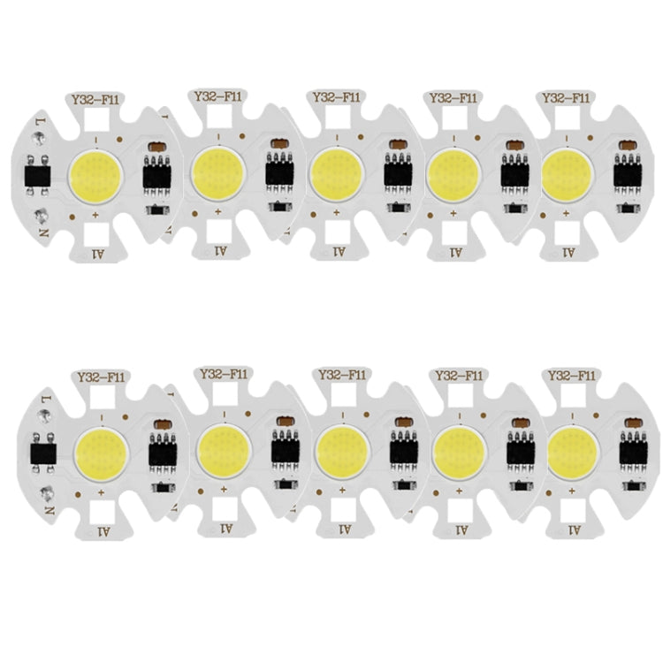 10 PCS COB LED Light Chip AC 220V LED Bulb Light Intelligent IC Driver Bulb Light DIY Spotlight Downlight Chip Outdoor Flood Light(10W(Cold White))