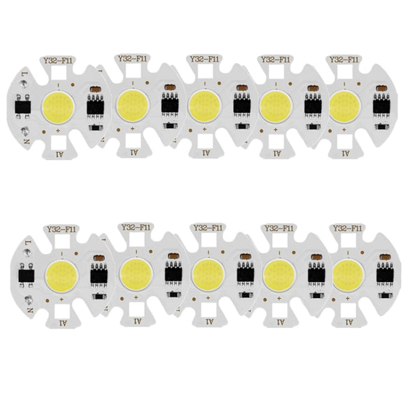 10 PCS COB LED Light Chip AC 220V LED Bulb Light Intelligent IC Driver Bulb Light DIY Spotlight Downlight Chip Outdoor Flood Light(10W(Cold White))