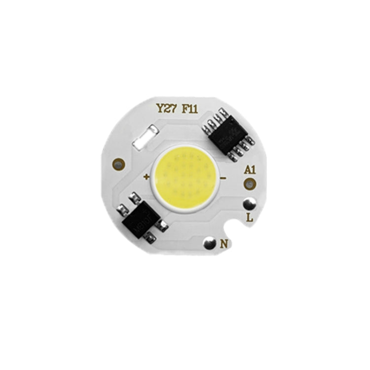 10 pcs COB LED Light Chip AC 220V LED Bulb Light Intelligent IC Driver Bulb Light DIY Spotlight Downlight Chip Outdoor Flood Light(12W(cold white))