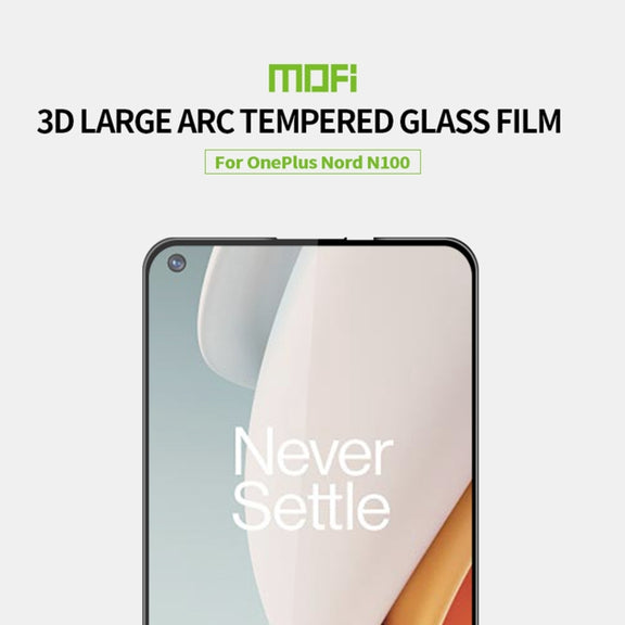 For OnePlus Nord N100 MOFI 9H 3D Explosion-proof Curved Screen Tempered Glass Film
