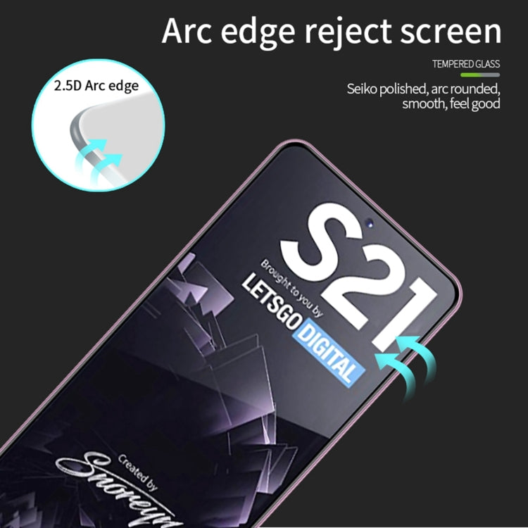 For Samsung Galaxy S21 5G MOFI 9H 2.5D Full Screen Tempered Glass Film(Black)