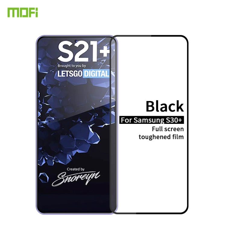 For Samsung Galaxy S21+ 5G MOFI 9H 2.5D Full Screen Tempered Glass Film(Black)