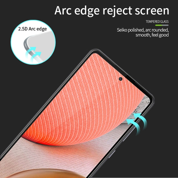 For Samsung Galaxy A72 5G / 4G MOFI 9H 2.5D Full Screen Tempered Glass Film(Black)