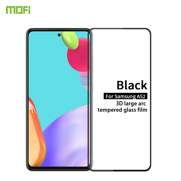 For Samsung Galaxy A52 5G / 4G MOFI 9H 3D Explosion-proof Curved Screen Tempered Glass Film