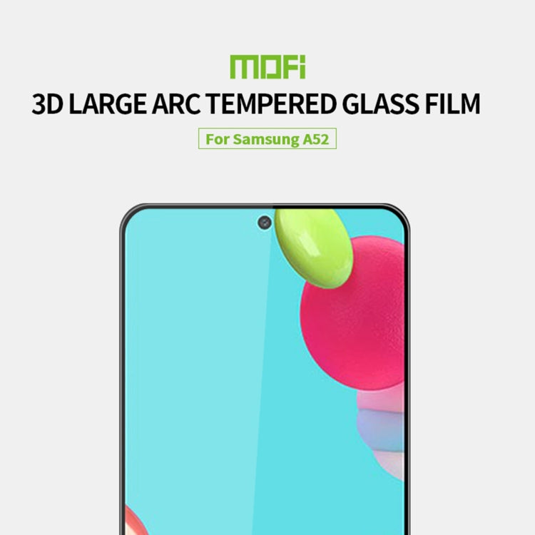 For Samsung Galaxy A52 5G / 4G MOFI 9H 3D Explosion-proof Curved Screen Tempered Glass Film