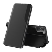 For Samsung Galaxy S21 5G Attraction Flip Holder Leather Phone Case(Black)