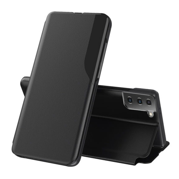 For Samsung Galaxy S21 5G Attraction Flip Holder Leather Phone Case(Black)