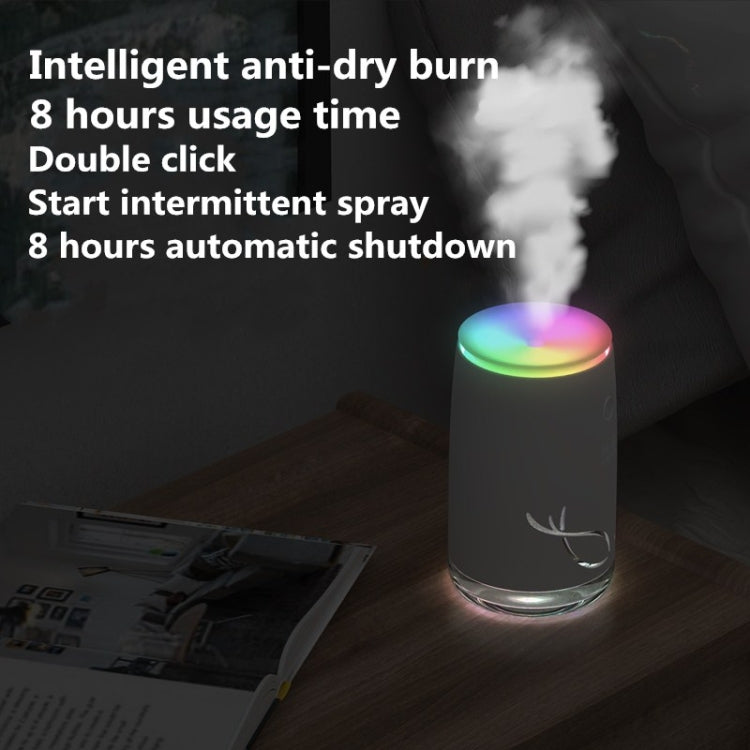 Concise Fish Pattern Mini Home Mute Bedroom Student Dormitory Office Portable USB Wireless Durable Humidifier(Green)