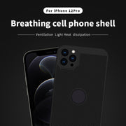 For iPhone 12 Pro MOFi Honeycomb Texture Breathable PC Shockproof Protective Back Cover Case(Rose Gold)