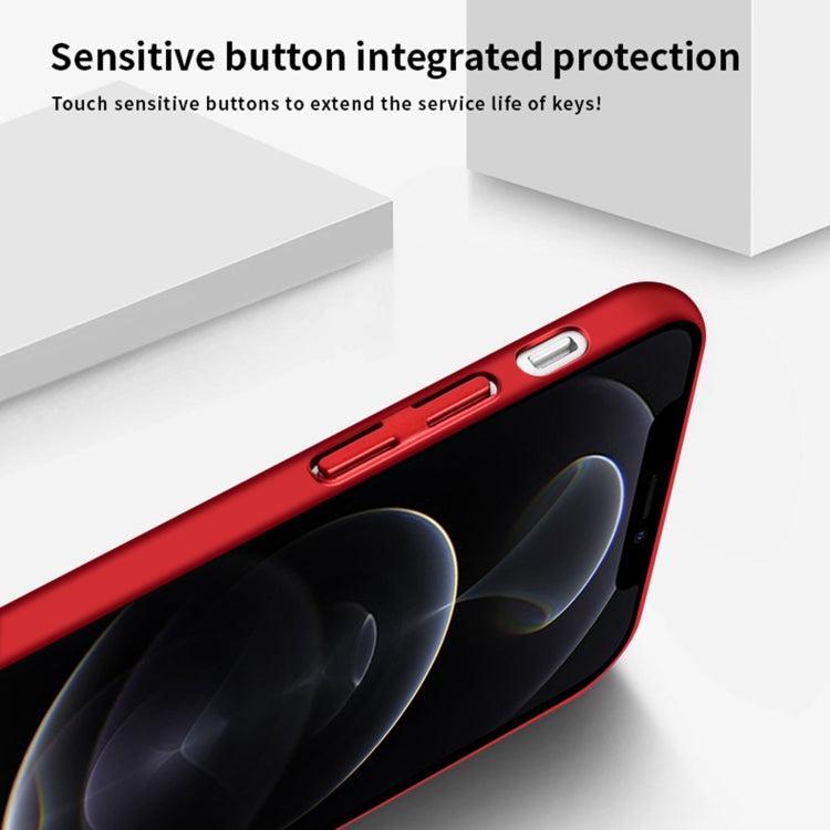 For iPhone 12 Pro MOFi Honeycomb Texture Breathable PC Shockproof Protective Back Cover Case(Rose Gold)