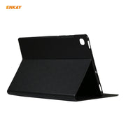 For Samsung Galaxy Tab A7 10.4 T500 / T505 2020 / 2022 ENKAY Horizontal Flip PU Leather + TPU Smart Case with Holder & Sleep / Wake-up Function(Black)